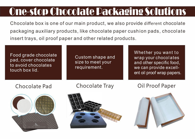 Luxury Chocolate Candy CMYK pantone Gift Packaging Box With Ribbon