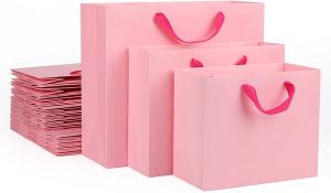 Quality OEM Boutique Cardboard Fancy Kraft Paper Shopping Bags With Handle 210gsm wholesale