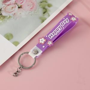 Quality Cute Cartoon Keychain Charms For Girls And Boys , Bpa Free Customized Silicone Keychain Wristband wholesale