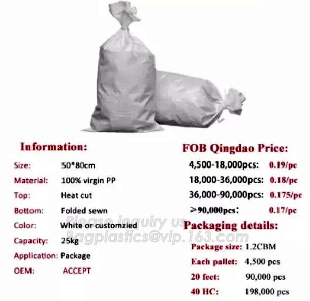 PP Plastic Type Bag With Valve Bag Type PP Woven Bags 50kg,China factory recycled pp woven bag for sugar and salt, packa