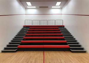 Quality Tiered Retractable Grandstands Upholstered Bench For International School wholesale