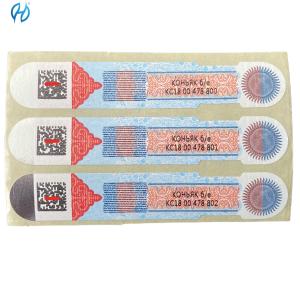 Quality Color Change Holographic Tax Stamp for WHISKY Security Paper Adhesive wholesale