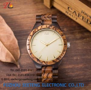 Quality wholesale Pu watch wooden watches alloy case quartz watch fashion watch concise styleDelicate / elegant wooden strap wholesale