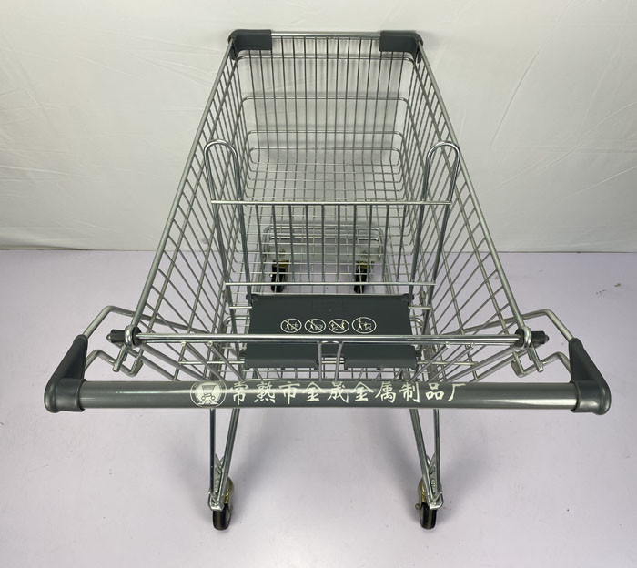 125L Conventional Metal Shopping Trolley Grocery Cart Australian Style PU Wheels CE Certificate