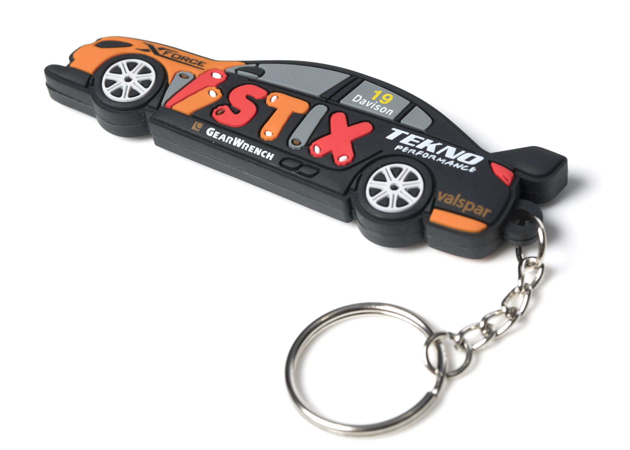 Custom 2D/3D Soft PVC Rubber Keychain With Extra Printed Logo