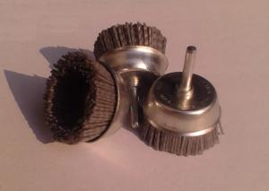Quality Grey Nylon Filament Nylon Abrasive Cup Brush With Shank Applied Polish the Wood wholesale