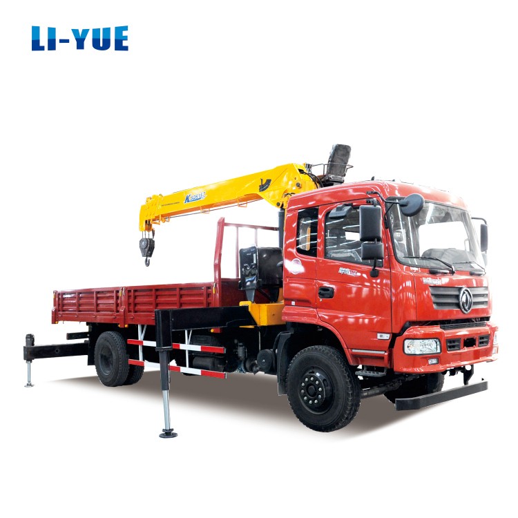 Straight Arm Lorry Crane 8 Ton Hydraulic Telescopic Boom Truck Mounted Crane