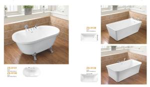 Quality Various Size Acrylic Massage Bathtub / Acrylic Freestanding Tub White Color wholesale
