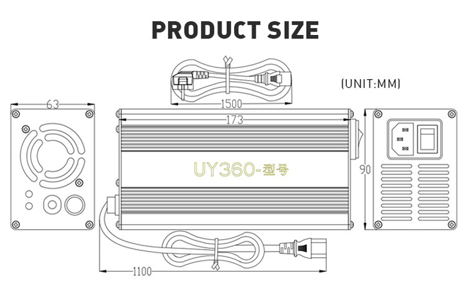 OEM / ODM Electric Scooter Charger Fast 48V 6A Charger Customized