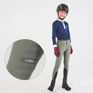 Quality Anti Pilling Horse Riding Breeches Knee Seat Kids Childrens Riding Leggings wholesale