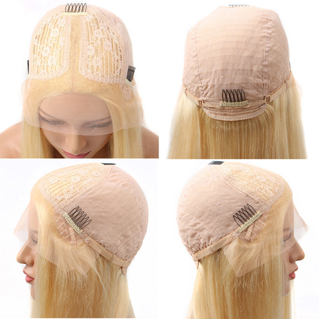 Odm 613 Blonde Wig Lac Virgin Human Hair Bundles Remy Silky Straight