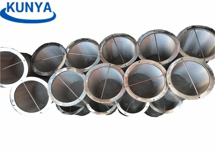 316L Perforated 1.0mm 304 Oil Basket Strainer Metal Mesh Cylinder