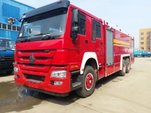 Quality Red Special Purpose Truck , HOWO Heavy Duty Emergency 6x4 Fire Fighting Truck wholesale