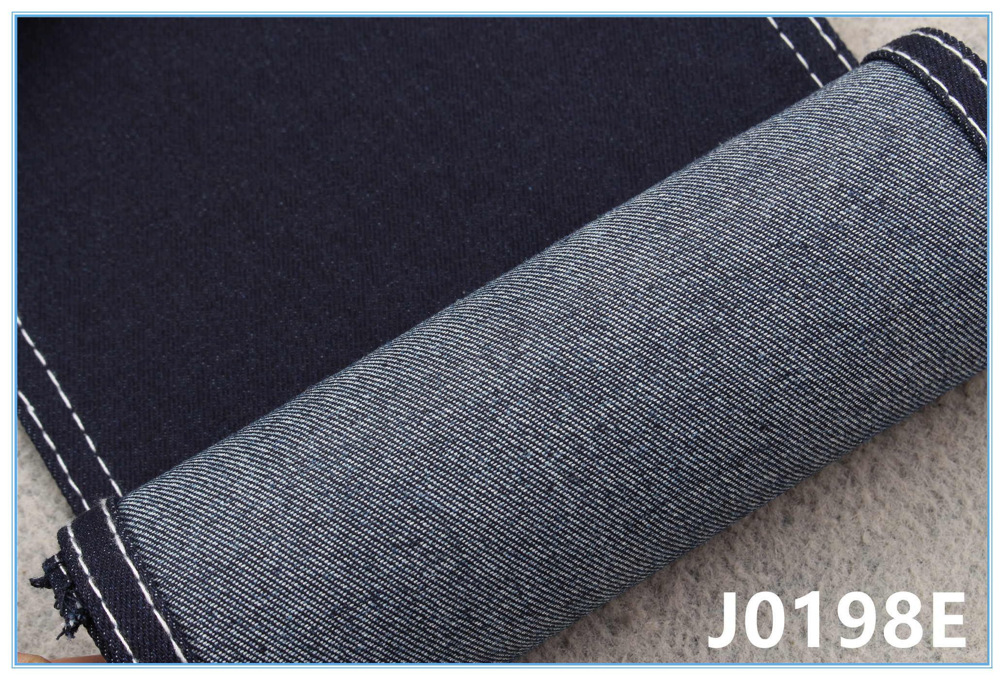 11oz Super Dark Blue Denim Jeans Fabric For Apparel