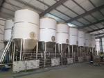 8000L 10000L Beer Fermentation Tank , Conical Beer Fermenter Dimple Cooling