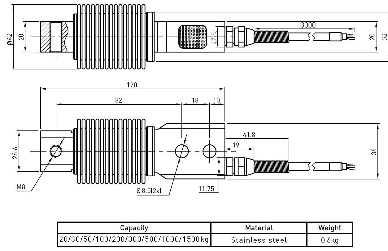 Through Hole Bending Beam Load Cell Transducer Techniques For Tank Weighing