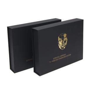 Quality Book Style paper cardboard boxes Cosmetic Packaging Boxes Recyclable Black Color wholesale