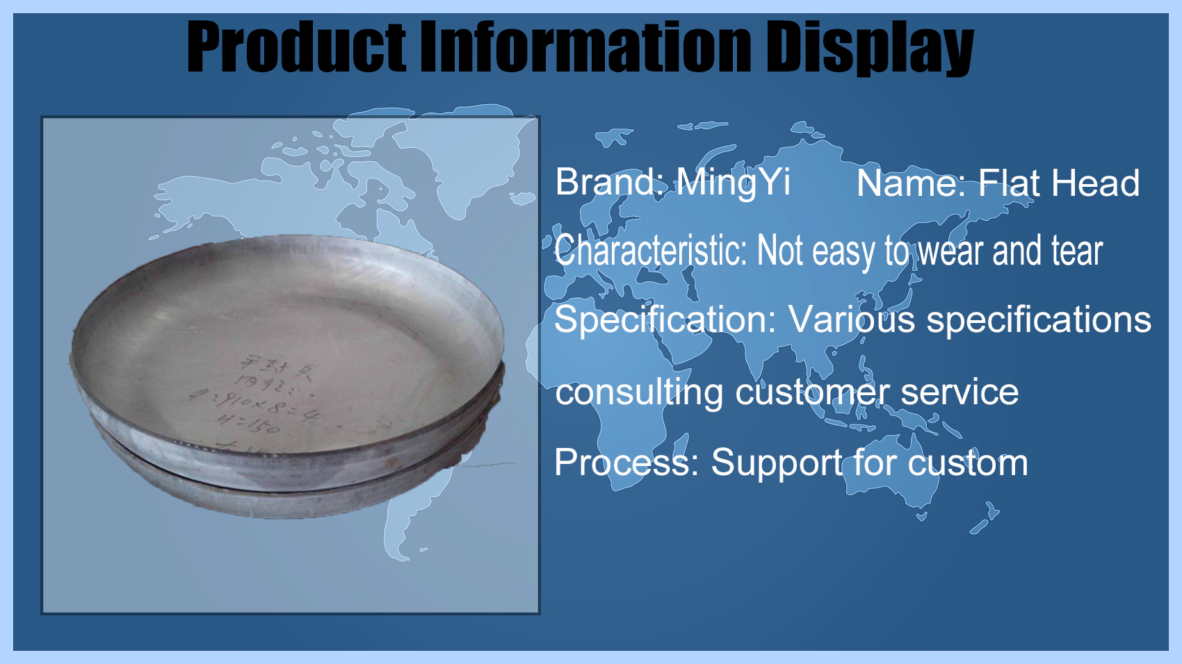 Professional ASME Standard Casting Flat Head for Pressure Vessel Material Selection