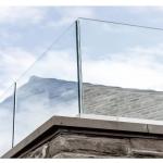 High Speed Rail Mounted Balcony Protection With Stainless Steel / Aluminum