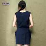 Slim solid color cotton linen vest women casual girls sexy night dress photos