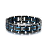 Customized Stainless Steel Chain Bracelet Jewelry Men's Carbon Fiber Bracelet