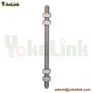 Quality heavy duty galvanized mild steel Double Arming Bolts wholesale