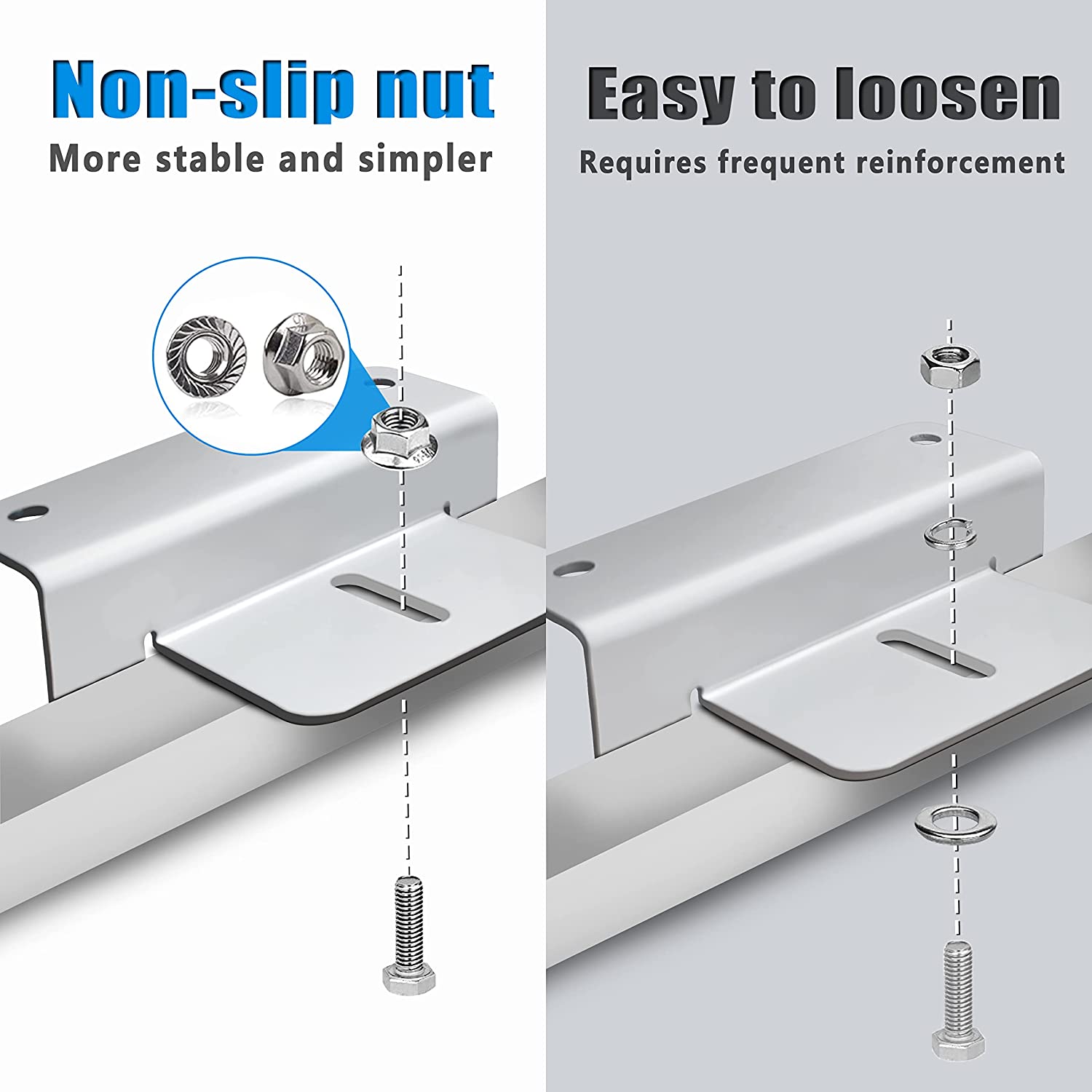 Solar Panel Z Brackets Mounting Set for RV Boat Off Grid Roof Powder Coating 3.94*2.6