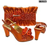 Supoo Italian ladies shoes matching bags leather african wedding high heel shoes