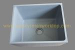 Ice blue epoxy undermount sink customized chemical and heat resistance,