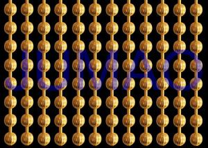 Quality Pumpkin Shape Stainless Steel Beaded Curtains , Hotel Ball Chain Room Divider wholesale