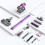 Battery Powered Cordless Vacuum Cleaner 26kPa Suction Less Than 75dB Noise