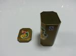 Irregular Painted Tea Tin Containers For Candy / Medicine / Mint Drying