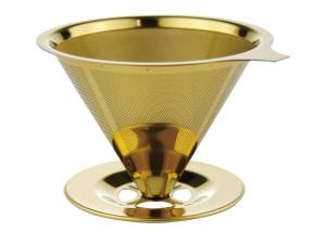 Quality Clever Paperless Coffee Dripper Gold Color Stainless Steel Coffee Filter wholesale