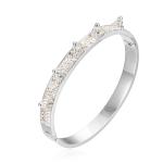 CE Super Sparkling Diamond Crown Bangle Stainless Steel K Gold Snap Bracelet