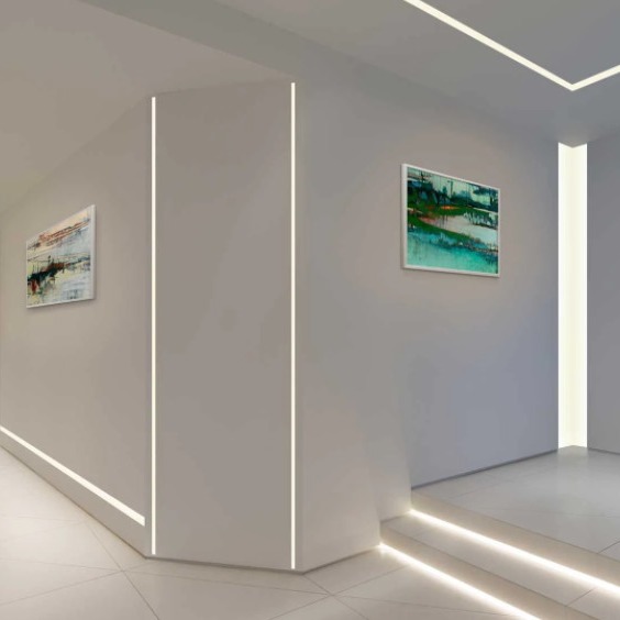 LED Plasterboard Profile With PC PMMA Recessed Led Strip Aluminum Profile Oem Edm 6063 T5 Aluminum