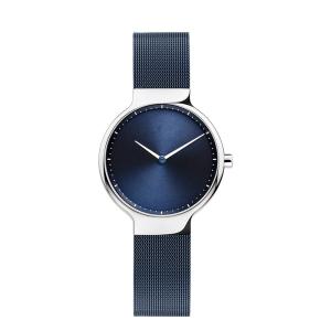 Quality Blue Sunray Grain Ladies Bracelet Watches Black Metal Strap Watches wholesale