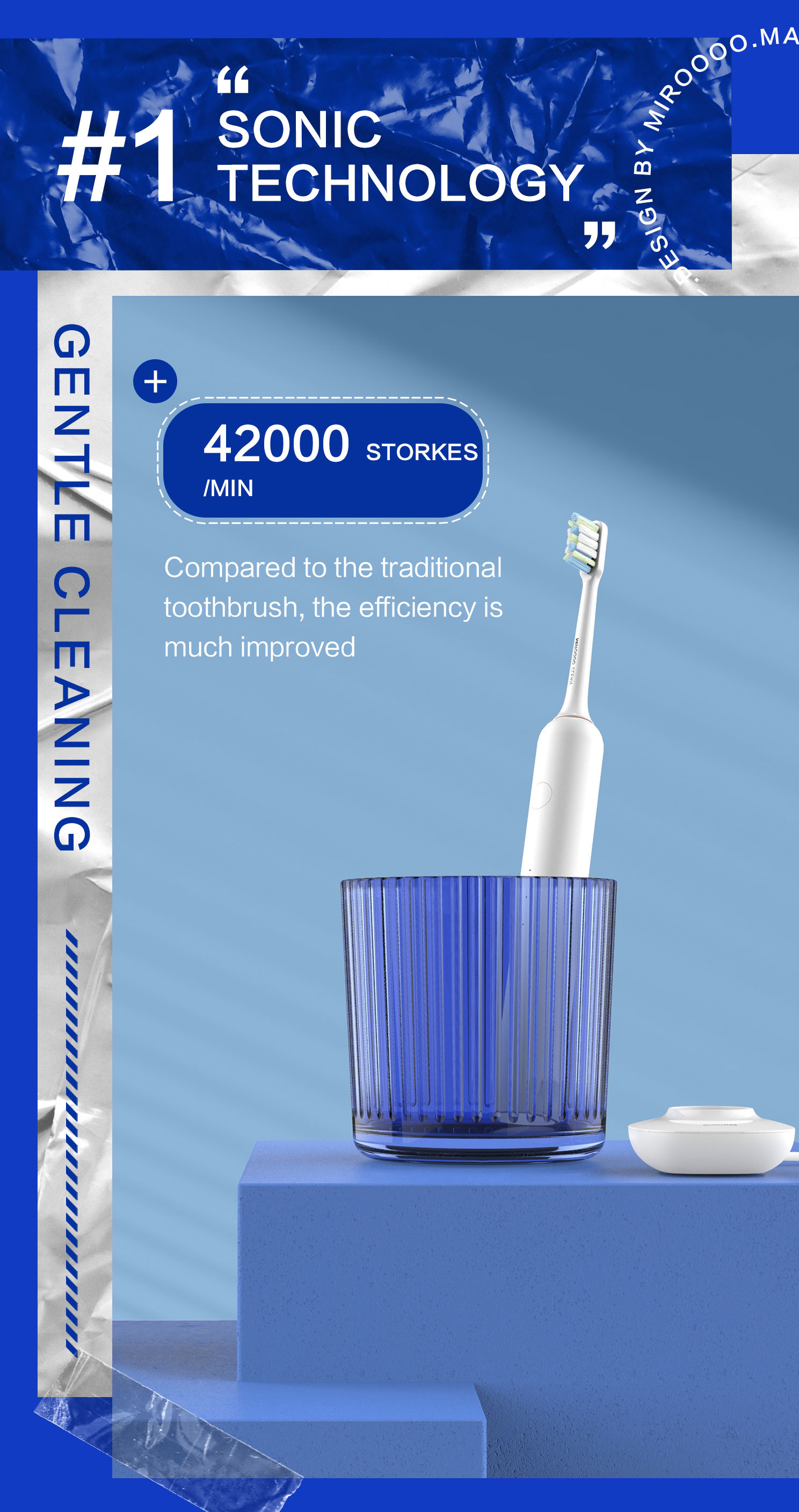 Timing Rechargeable And Waterproof CE RoHS Compliance Sonic Electric Toothbrush Wireless Charging Smart