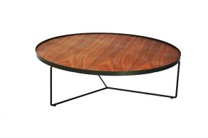 Quality Modern Design Steel Frame Coffee Table Round Rust Resistance wholesale