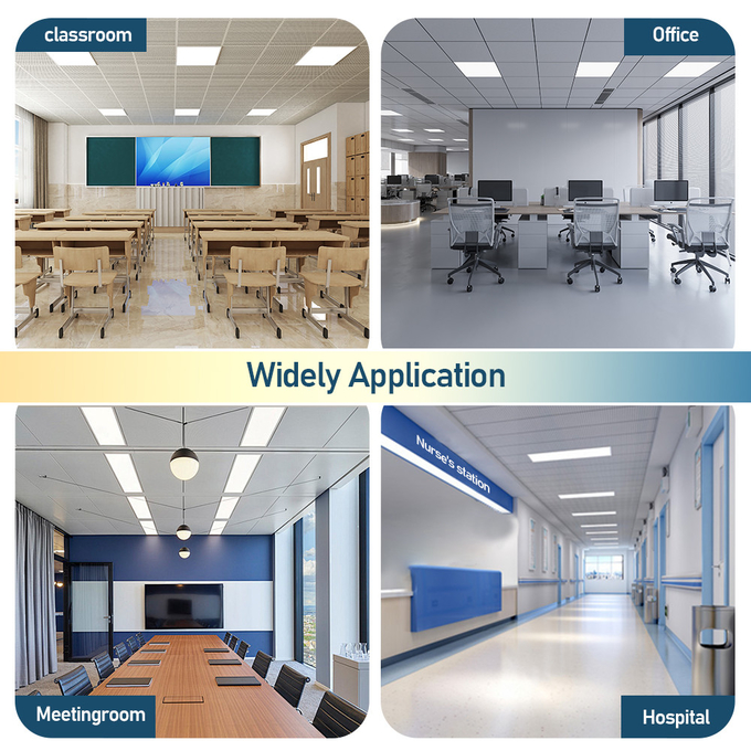 USA In Stock LED Flat Panel Light ETL DLC Premium 3Power 3CCT Switchable 277V 347V 130lm/w