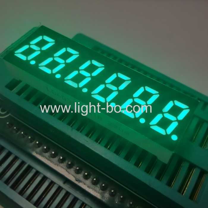 Green Small Size 6 Digit 7 Segment LED Display Common Cathode for Frequency Converter