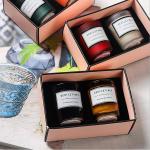 Christmas Luxury Packaging Home Scented Candles Colorful Glass Candle Jar