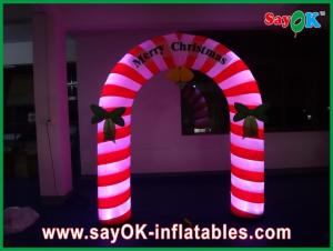 Quality 9 Feet Holiday Decotations Lovely Inflatable Christmas Arch With Led Lights wholesale