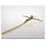 ABS Material Jesus On A Crucifix , Electronic Plating Casket Cross SGS Approved