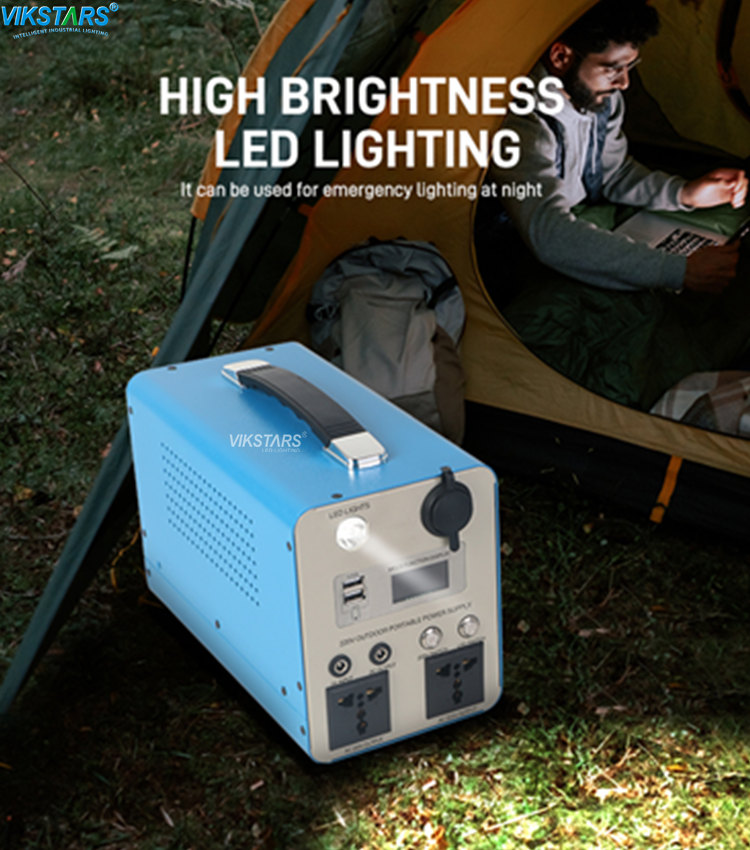 Lightweight 500w Portable Power Supply USB AC Emergency Charge Home Energy Storage System