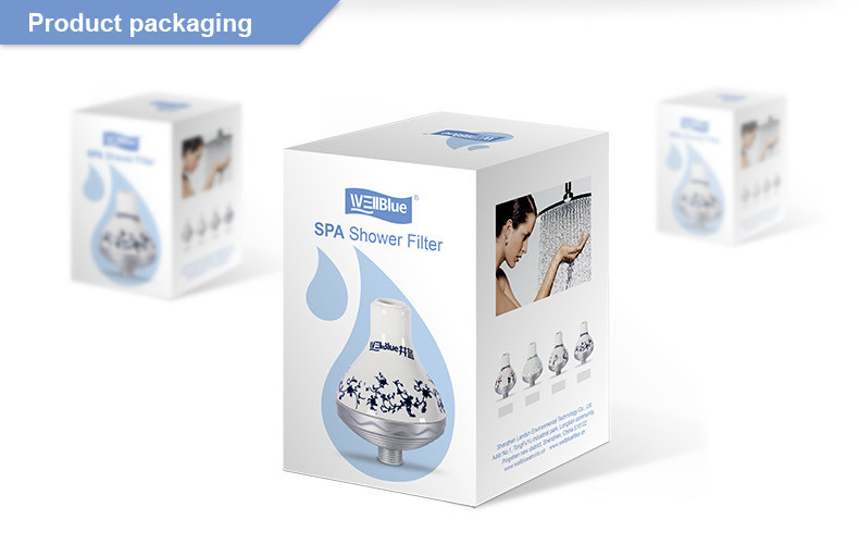 WellBlue SPA KDF Shower Water Filter , Replacement Shower Filter For Hard Water
