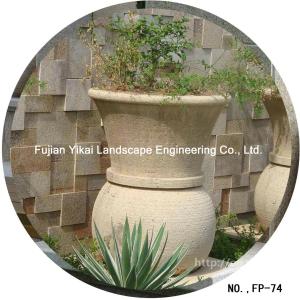 Quality Garden Stone Flower Pot, Stone Carved Planter, Marble Granite Flower Pot (YKFP-19) wholesale