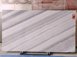 Quality Glacier White Marble Stone Slab With Grey Veins 15mm Thickness wholesale