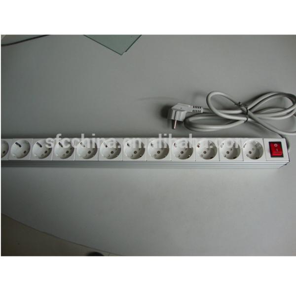 Europeon Standard Aluminum Housing Power Strips, German Power Distribution Units