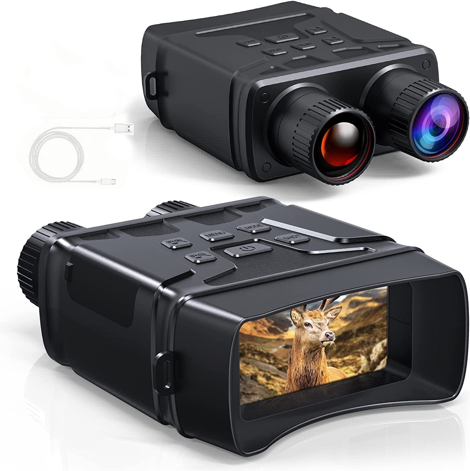 4'' Screen Infrared Binoculars Night Vision Day Night Vision Binoculars
