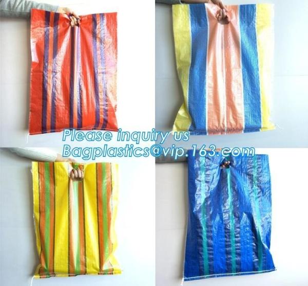Eco Friendly fabric Laminated Handle, Pp Woven Tote Bag, RPET Coated Foldable